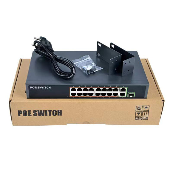16-port POE Switch 250W 16poe ports+2*1G uplink+1*SFP slot