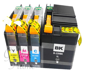 4 pack LC 139XL/135XL ink cartridge for Brother printers
