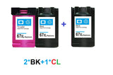 2pack/3pack Generic 67XL inkcartridges for HP inkjet printers