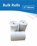 100 rolls/case 57*40mm bulk rolls thermal paper receipt paper